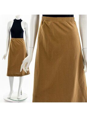 Camel Knee Length Skirt 60s